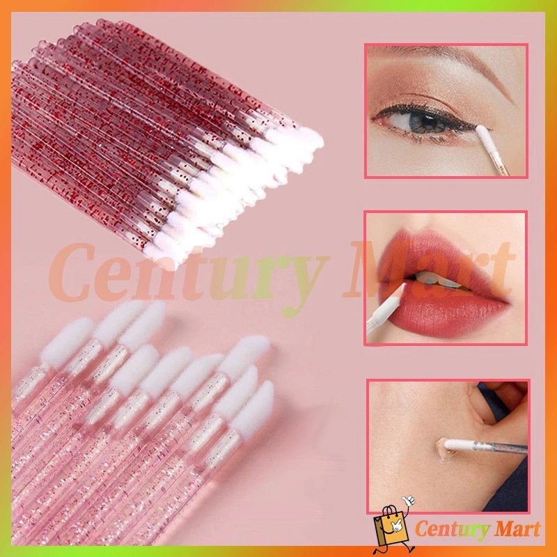 50PCS Disposable Lip Brush /Disposable Mascara Wand Lip Wand Brush /Lipstick Lip Glossy Kuas Bibir