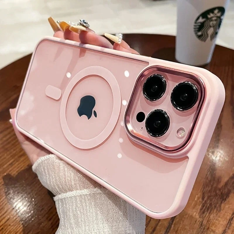 Magsafe Case for iPhone 16 15 14 13 12 11 Pro Max 15 16 Plus Luxury Epidemic Pink casing iPhone 11 12 13 14 15 16 Pro Max Shockproof Cover