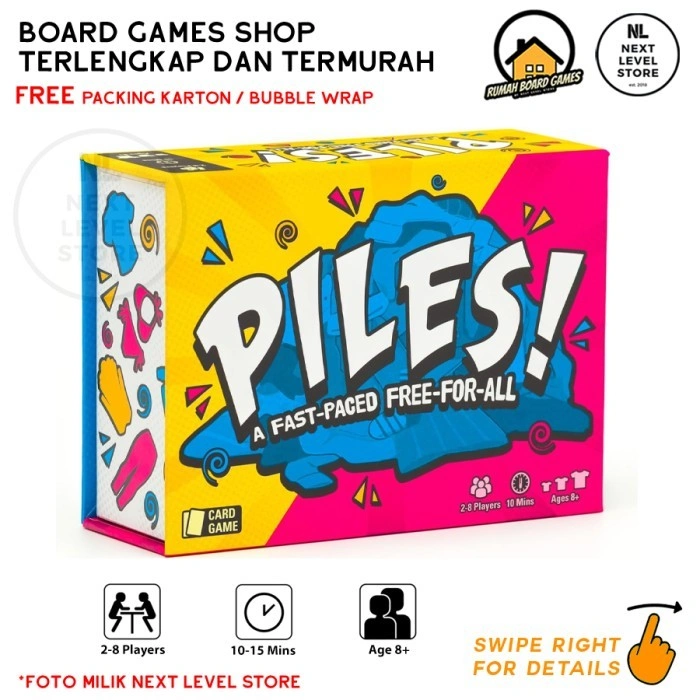 Piles Card Games Board Game Family Kids Night Travel Party Memory Game Permainan Kartu Keluarga