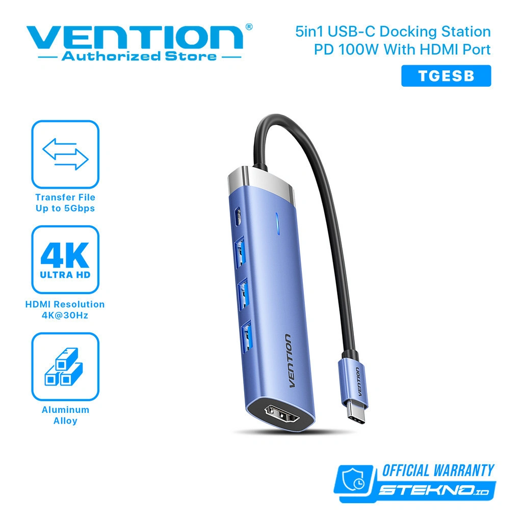 Vention Multiport Type C Docking Station Mini Portable HUB USB 3.0 HDMI 4K PD RJ45