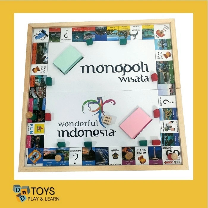 Mainan Anak Keluarga Permainan Papan Monopoli Wisata Family Board Game