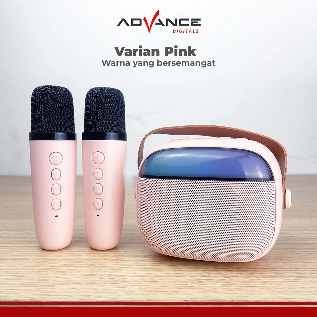 Advance V6 Speaker Bluetooth Portable HiFi Stereo Karaoke dapat Wireless Mic