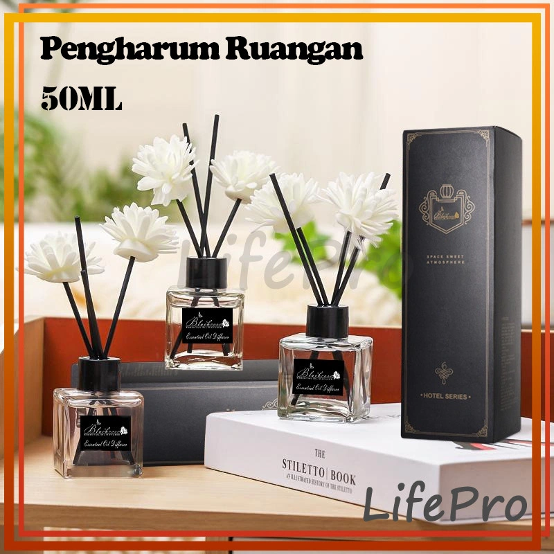 Reed Diffuser 50ml /Pengharum Ruangan Aesthetic Aromatherapy Stick Reed Diffuser / Pewangi Pengharum Ruangan Essential Oil Aroma Ruang
