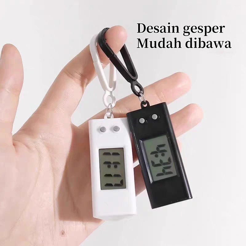 Gantungan Kunci Multifungsi Berbentuk Jam / Jam mini LCD digital /Jam Digital Anak Sekolah/Gantungan Kunci Jam Tangan Elektronik