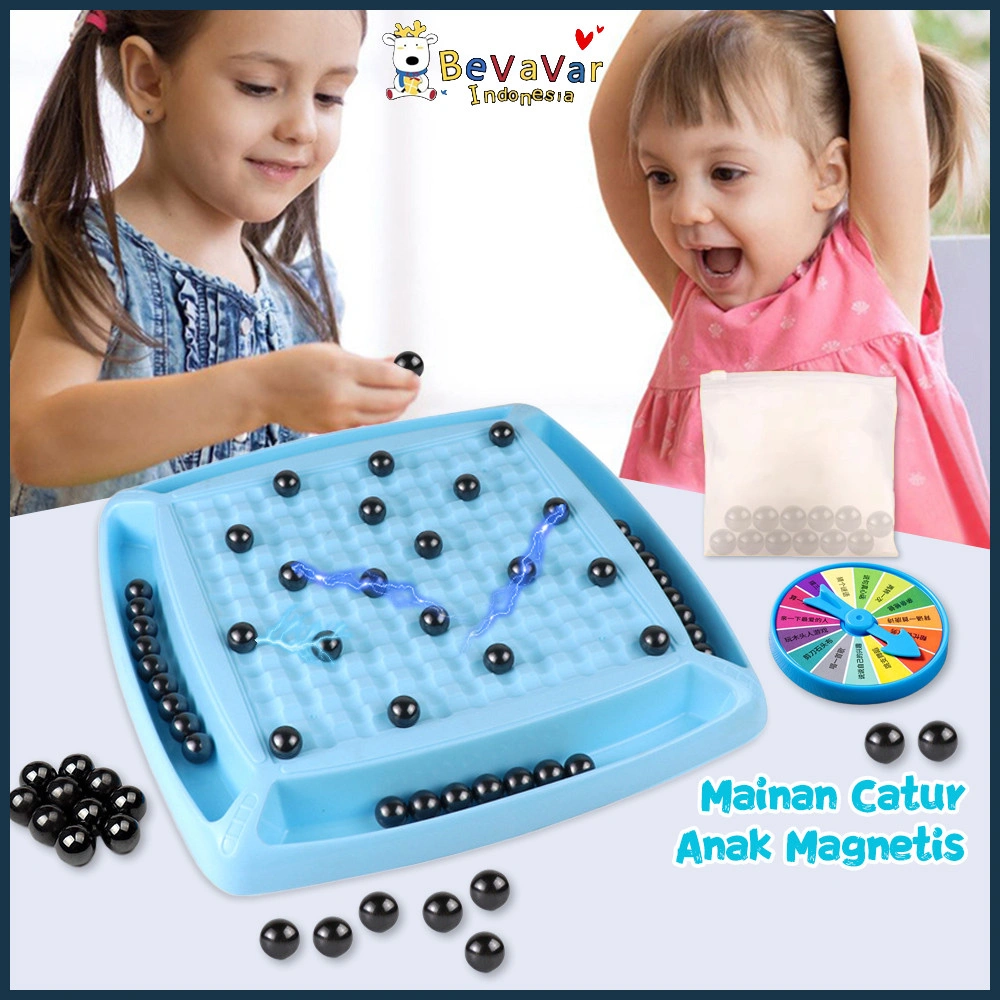 BEVAVAR Permainan papan magnetik pertempuran mainan interaktif anak