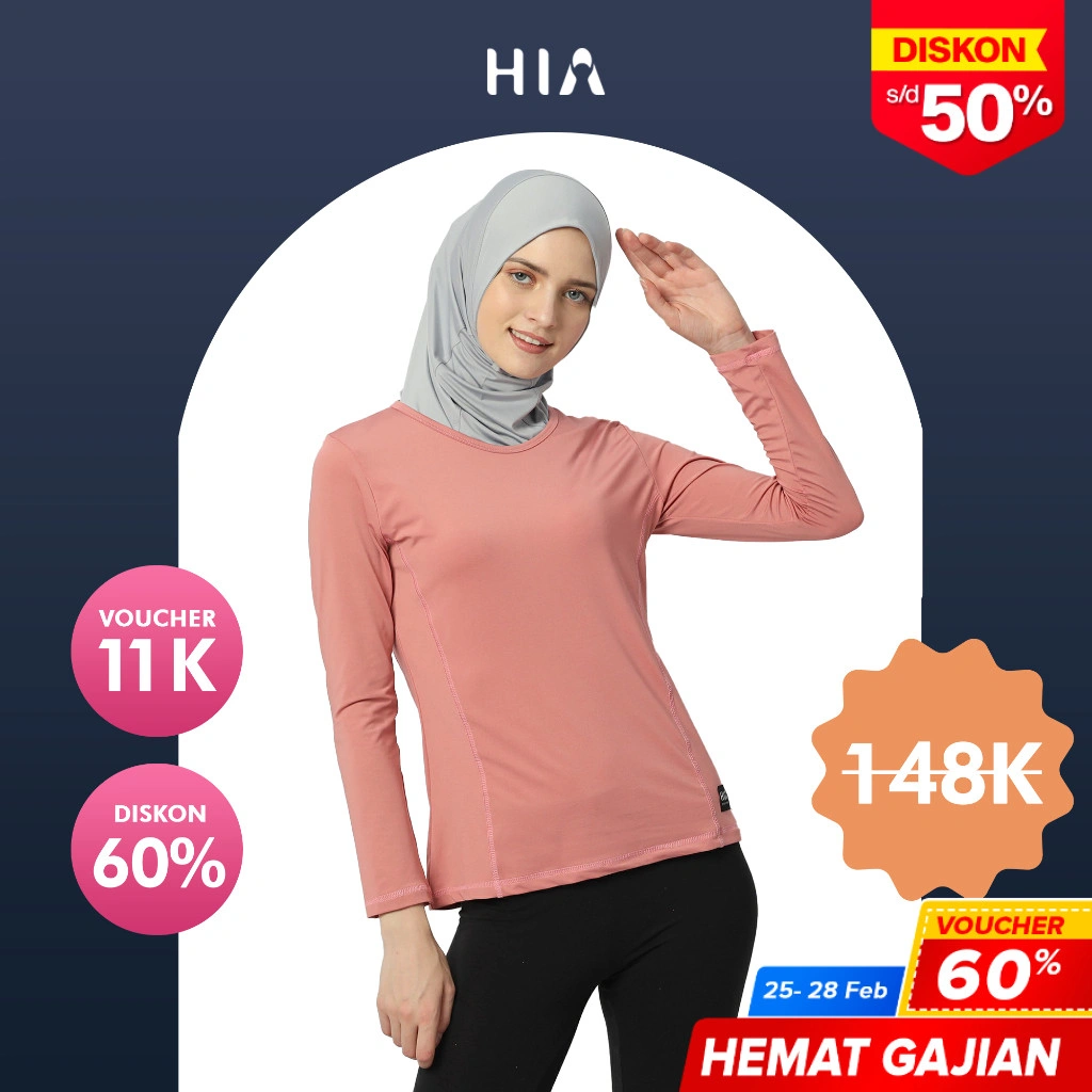 HIA EveryWear Deerya Top Baju Olahraga Sport Long Sleeve Wanita