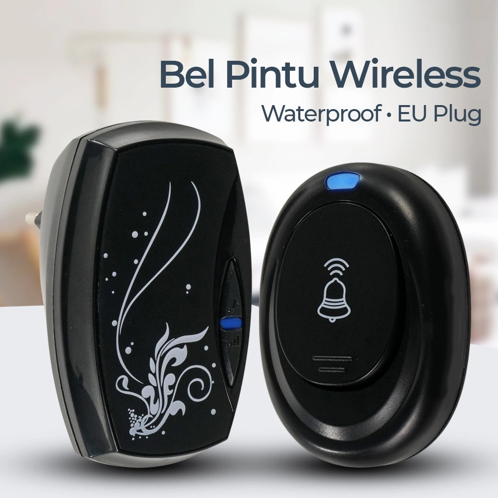 Smart Home Wireless Doorbell Waterproof EU Plug Bel Pintu Rumah