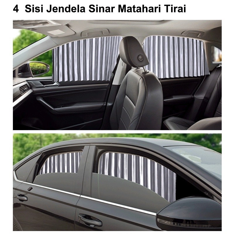 Tirai Jendela Mobil 4set (DEPAN DAN TENGAH) Gorden Mobil/ Tirai Mobil Magnet Premium 4Sisi Jendela Sinar Matahari Tirai Jendela Mobil sunshield/Gorden Mobil/tirai mobil kaca samping