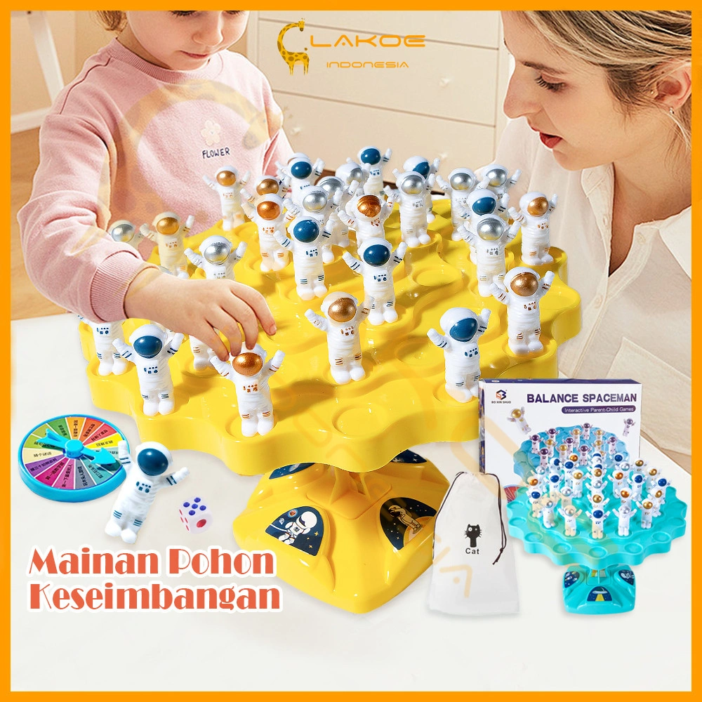 LAKOE Mainan keseimbangan board game/mainan astronot/Permainan papan/Mainan Edukasi Anak Board Game/Mainan papan balance tree