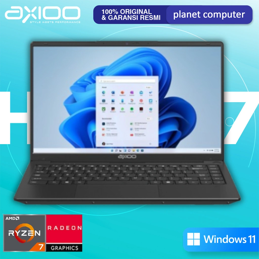 Axioo Hype 7 AMD X7-2 Ryzen 7 5825U RAM 8Gb/16Gb 512GB 14" FHD IPS ORI RESMI