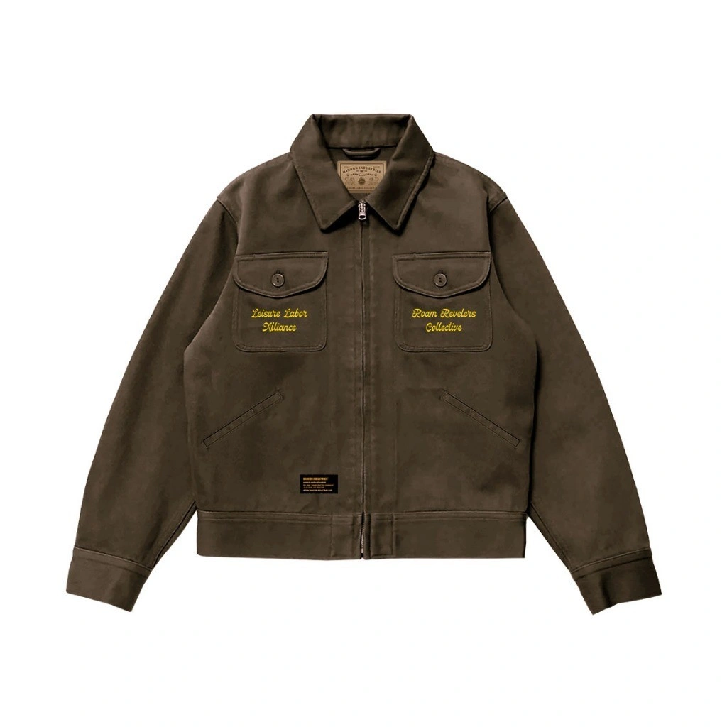 Hanoon Industries – Work Jacket Boxy Fit Brown Jacket Vintage Fuelo Script