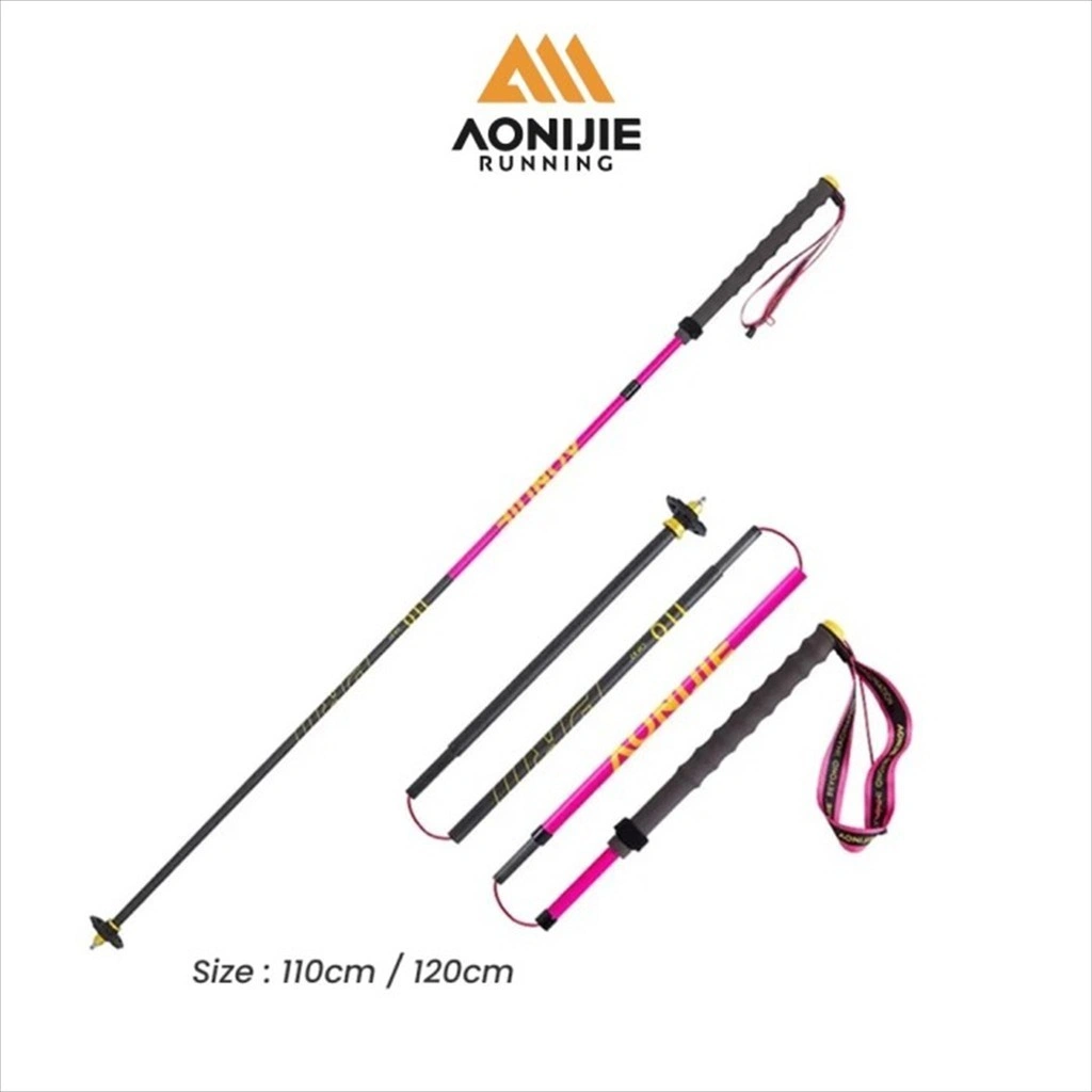 Aonijie Foldable Trekking Pole E4214 - Trail Running Hiking Outdoor - PINK
