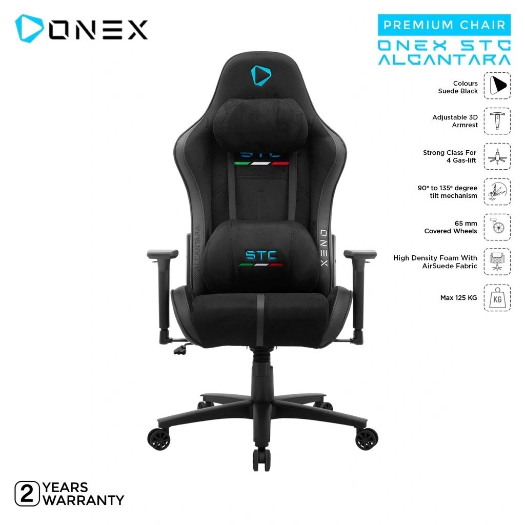 ONEX STC ALCANTARA SERIES GAMING CHAIR - BLACK