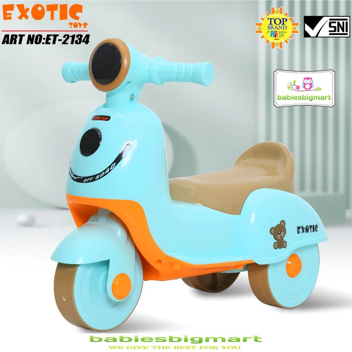 MOTOR MAINAN ANAK TERBARU ET 2134 RIDEON ADA MUSIK DAN LAMPU