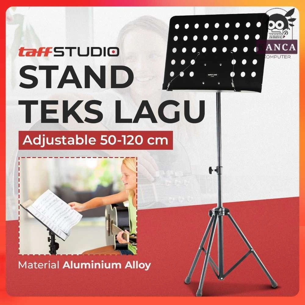 TaffSTUDIO Stand Teks Lagu Partitur Sheet Musik 180 Derajat Adjustable - FL-05R