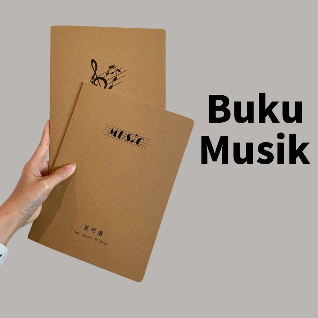 Buku Musik Loose Leaf 2/4mm / Not Balok Isi garis 5 / buku garis paranada 40 lembar / Buku Tulis Musik Garis