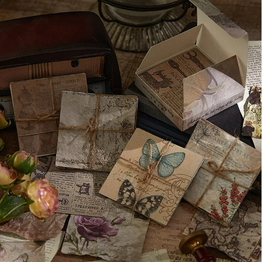 100 Lembar / Box Kertas Journal Set Scrapbook KIT LETTERS SERIES Paper Journalling Craft