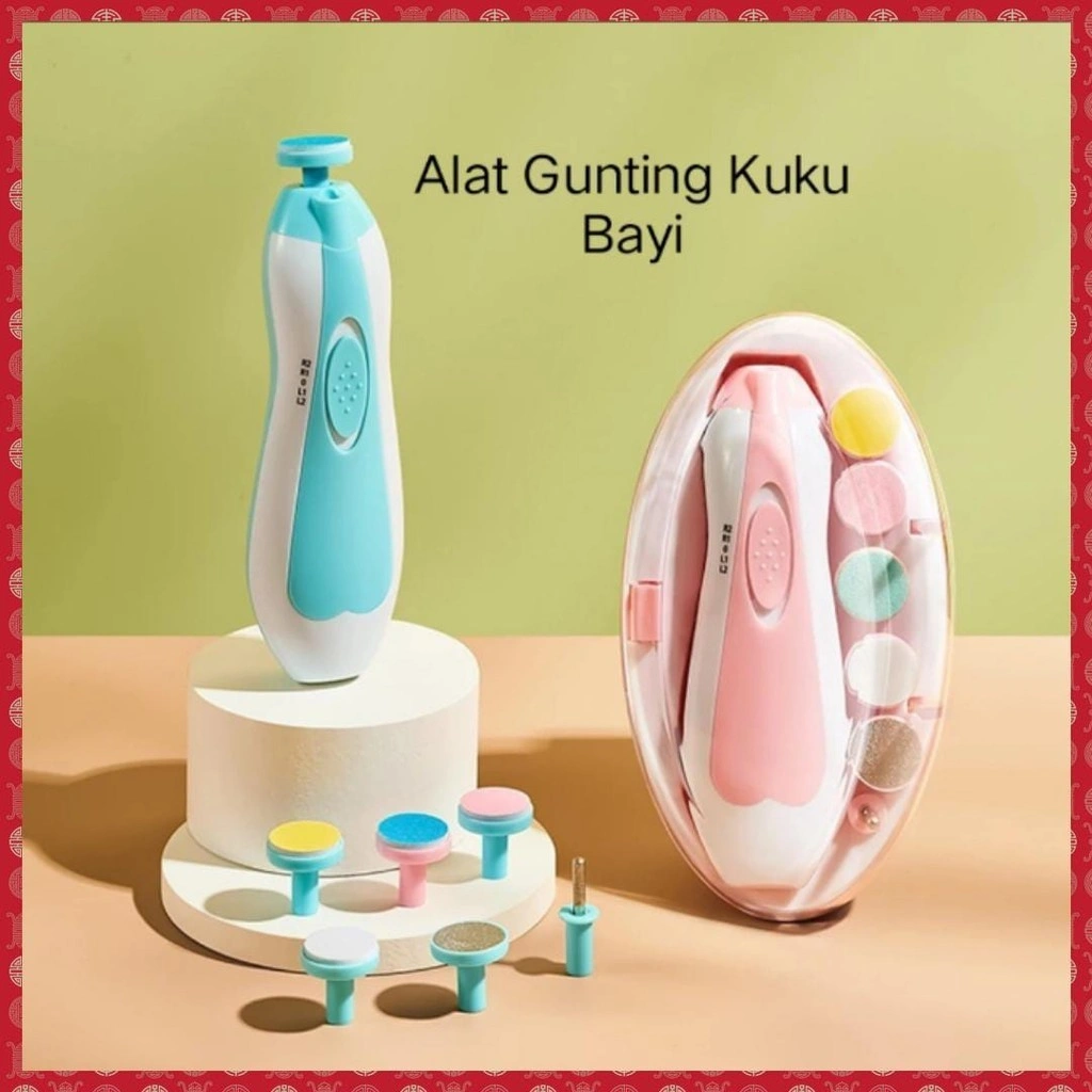 Wwen Peralatan Pemotong Gunting Kuku Bayi Anak Dewasa Elektrik Set Baby Care Electric Nail Trimmer