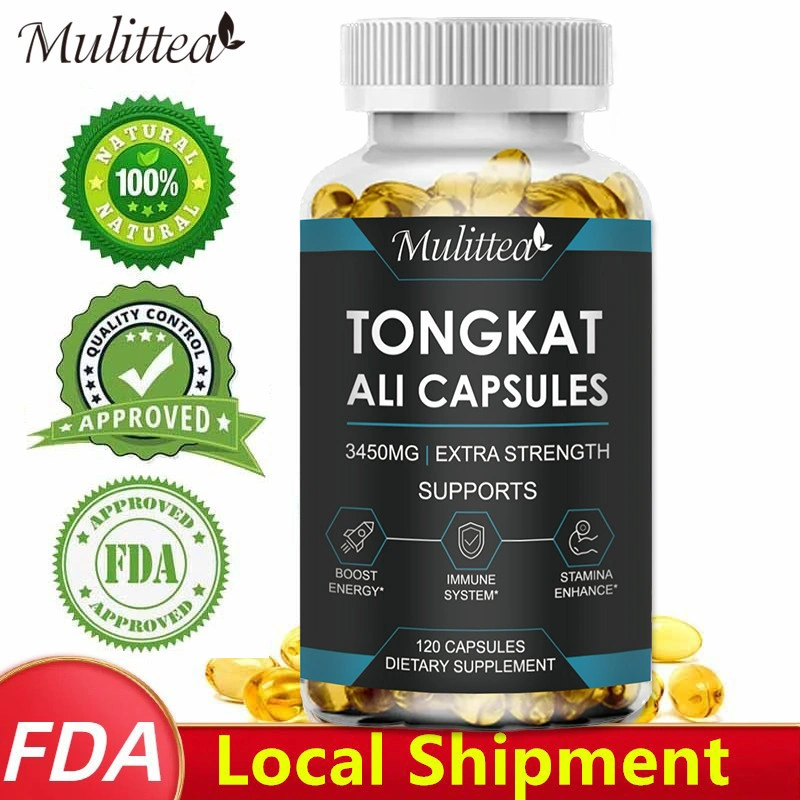 Mulittea Natural Tongkat Ali Root Capsule Ashwagandha Support Health & Stress, Mood, Energy, Endurance Support 120pcs Kapsul Akar Tongkat Ali Alami Ashwagandha Mendukung Kesehatan & Stres, Suasana Hati, Energi, Dukungan Daya Tahan
