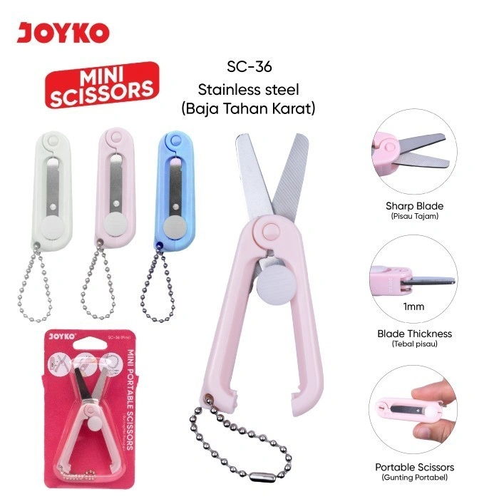 Gunting Mini Portable Scissors Joyko SC-36