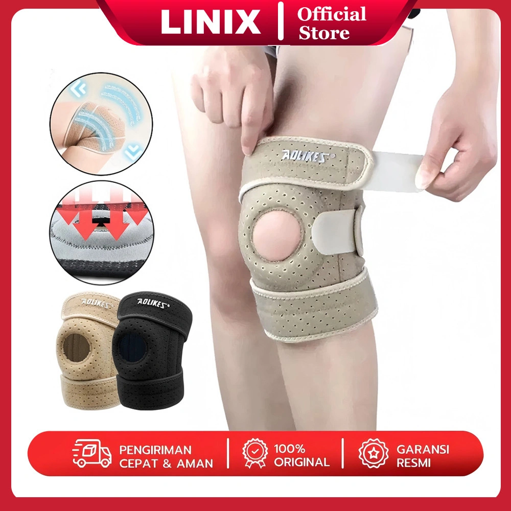AOLIKES 7096 Deker Lutut Terapi Lutut Knee Support Wrap Knee Pad Sport Deker Pellindung Lutut