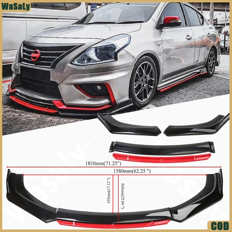 【COD】Universal Depan Bibir Dagu Body Depan Bumper Splitter Lip Spoiler Modifikasi mobil COCOK UNTUK MOBIL DENGAN 158CM-171CM Bumper pelindung sudut tabrakan