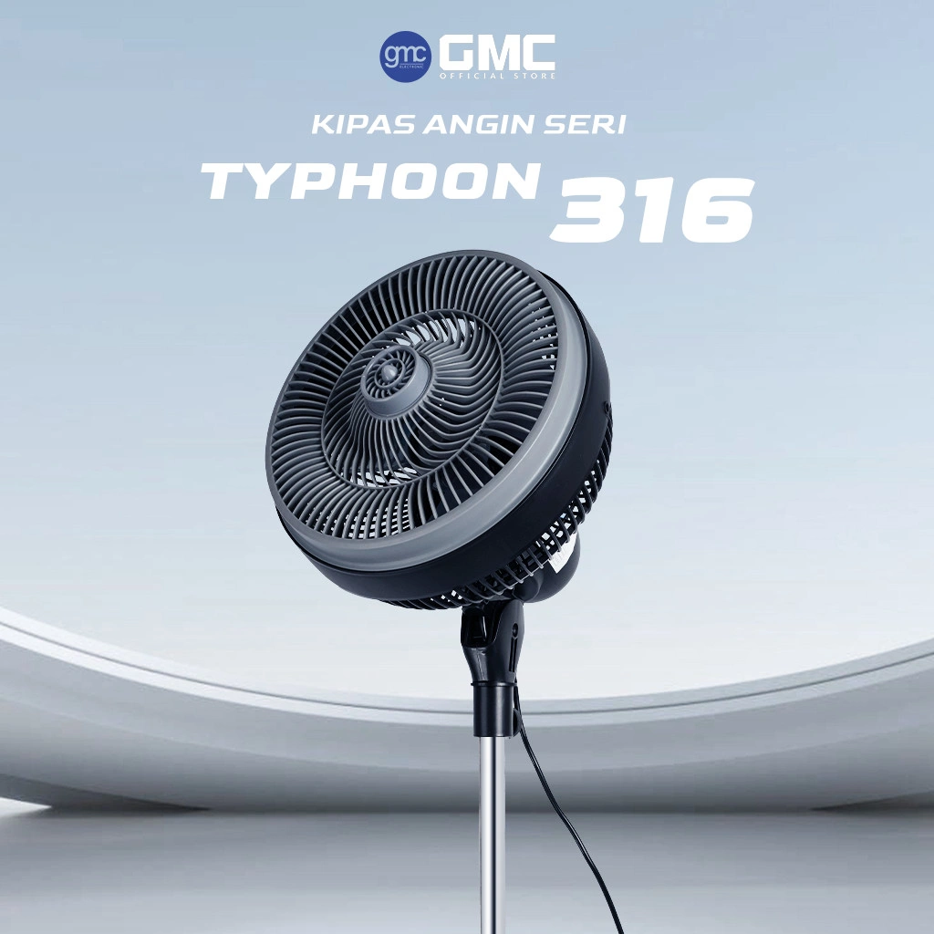 GMC Fan 316 – Kipas Angin 12" Typhoon – 75W, Angin Super Kuat