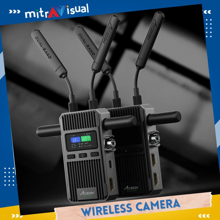 ACCSOON CineView 2 SDI Wireless Video Transmission System Transmitter Receiver Kit 1080p 450 Meter to 4 Devices for Live Streaming