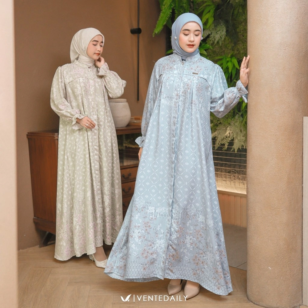 Ventedaily - Zahiya Gamis Busui Dress Jumbo Kondangan Hajatan Arisan Simple Friendly Motif Bunga