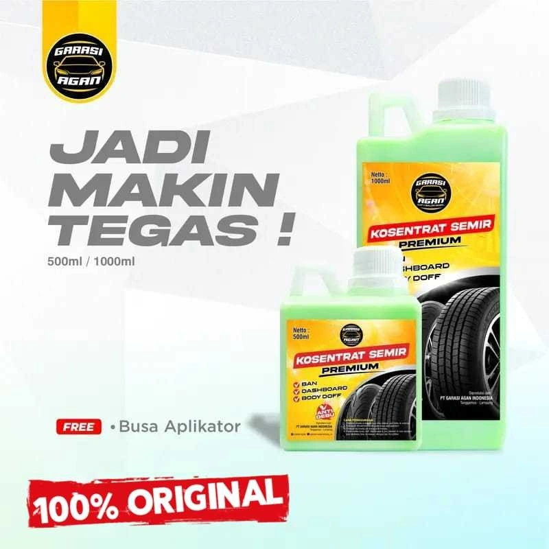 GARASI AGAN Kosentrat Semir Premium 1Liter Semir Ban Anti Debu Semir Jok Semir Dashboard & Body Doff Mobil Motor / Pengkilap Body Motor Dan Mobil / Pengkilap Body Doff / Penghitam Body Permanen