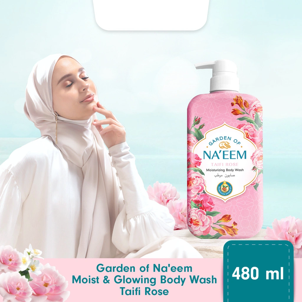Garden Of Naeem Sabun Cair Taifi Rose Pump 480ml - Sabun Cair