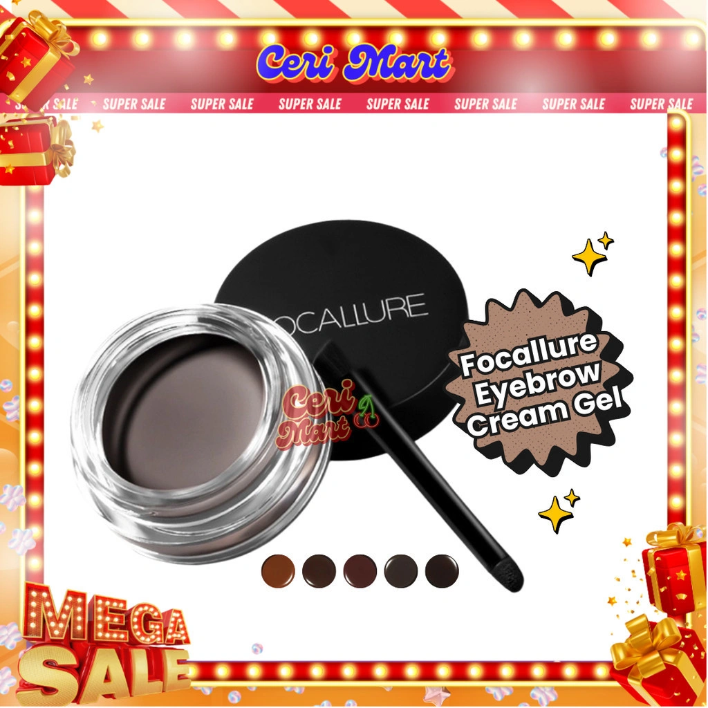 FOCALLURE Eyebrow Cream Gel waterproof Pensil Alis-kosmetik Mata BPOM eye