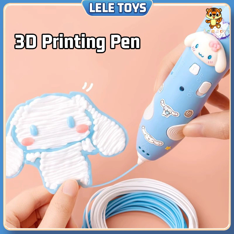 Leletoys Anak-anak DIY Stereo Painting Brush 3D Printing Pen Graffiti Board Suhu Rendah Pengisian Graffiti Toy Gift Box