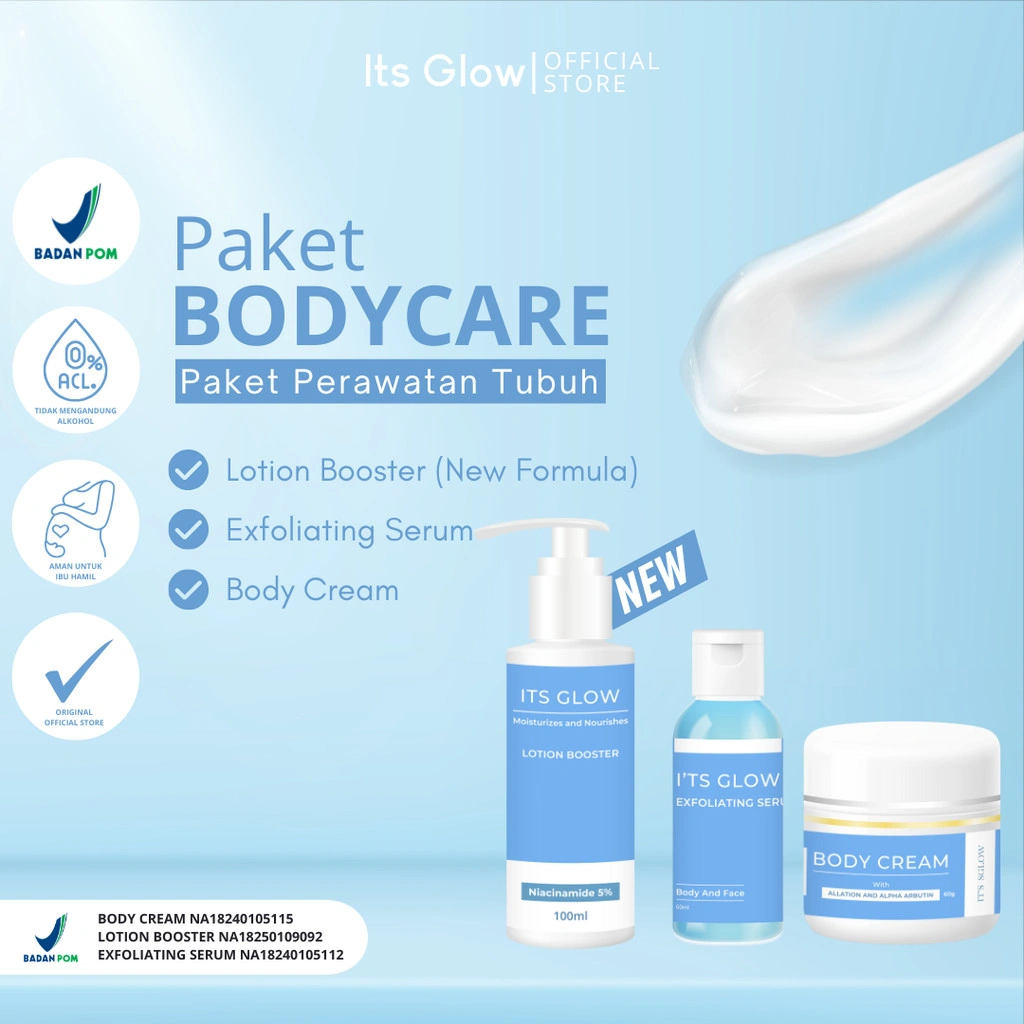 ITS GLOW Bodycare ECER | Paket Badan Booster | Variasi lengkap Body Cream Booster