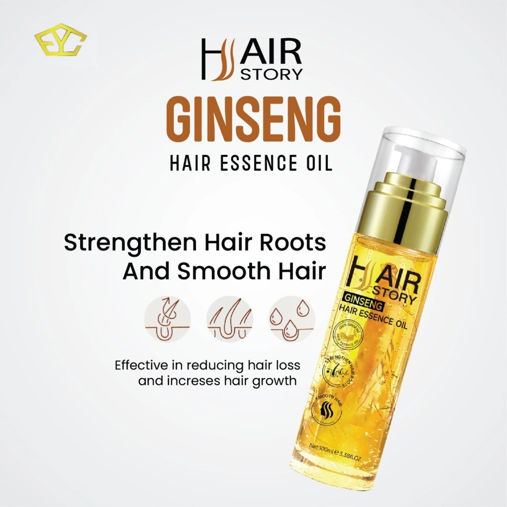 FYC - Hair Story - Ginseng Hair Essence Oil - Perawatan Rambut Rontok  Dan Pertumbuhan Rambut