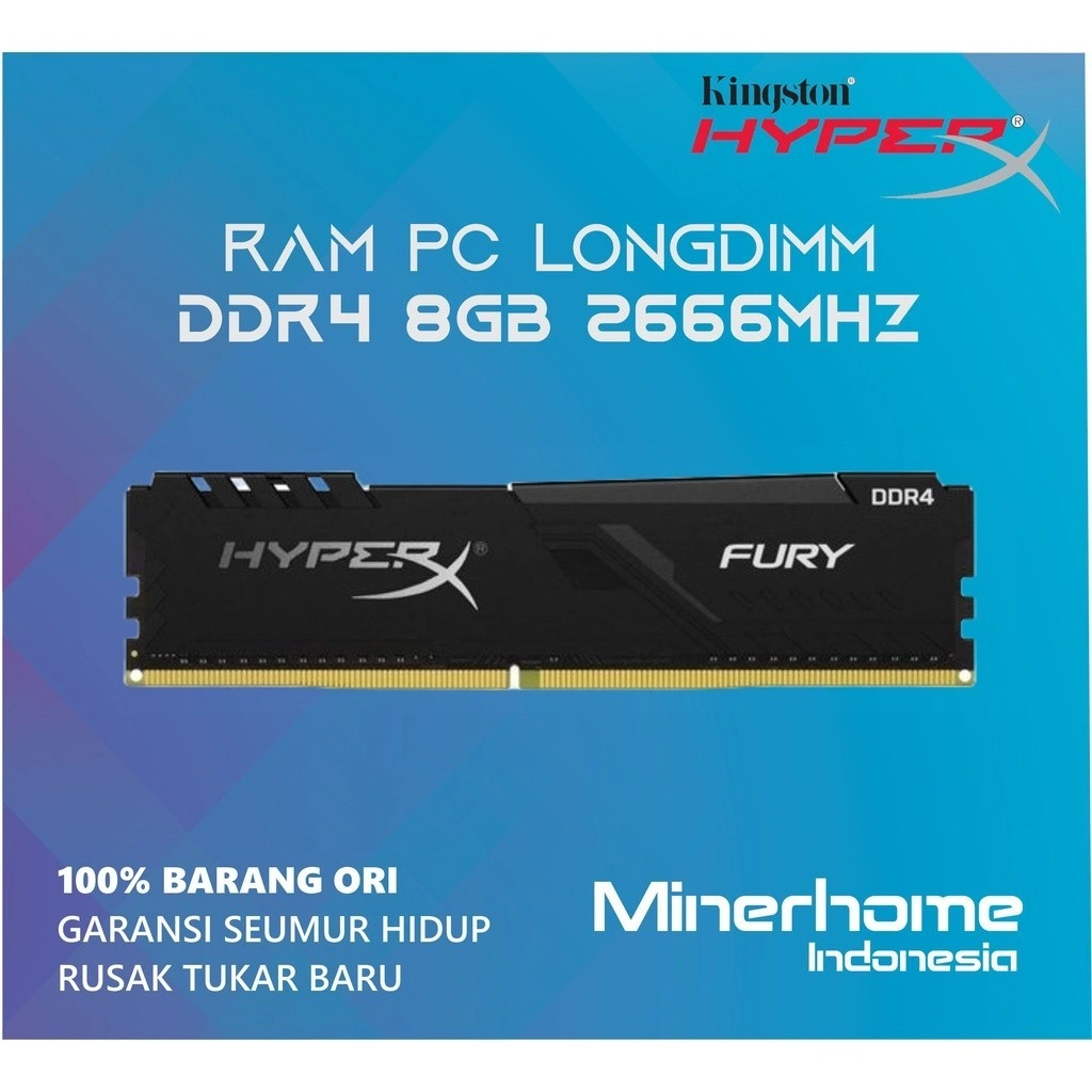 Memory RAM PC Hyper X LONGDIMM DDR4 8GB 2666Mhz PC21300