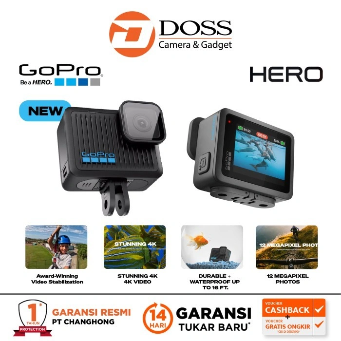 GoPro New Hero Action Camera 4K Go Pro Hero New Action Cam
