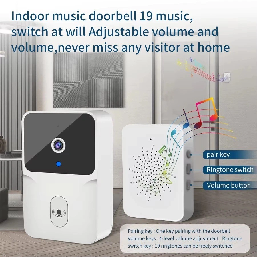 Bell Pintu Camera Smart Wireless Doorbell Camera Waterproof Bel Rumah Wireless Water Proof