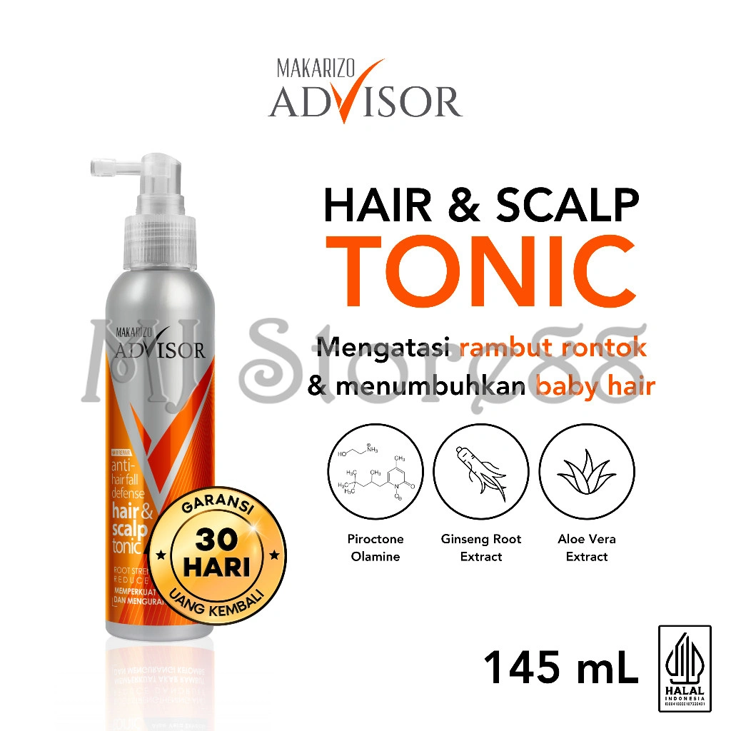 Makarizo Advisor Hair & Scalp Tonic 145mL / Perawatan Rambut Rontok dan Ketombe / Anti Hair Fall MJ