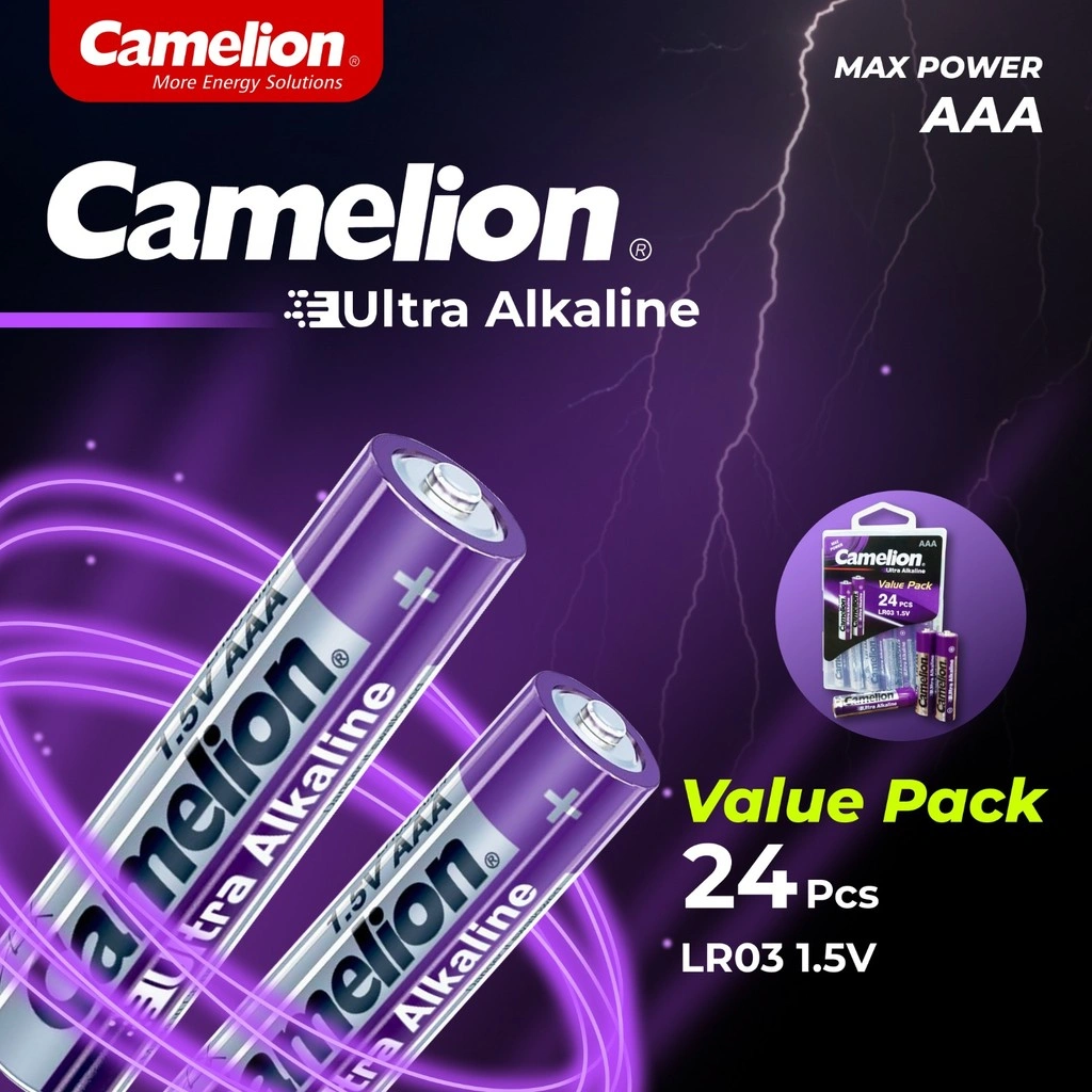 Camelion Baterai Ultra Alkaline AAA BP24 + CASE