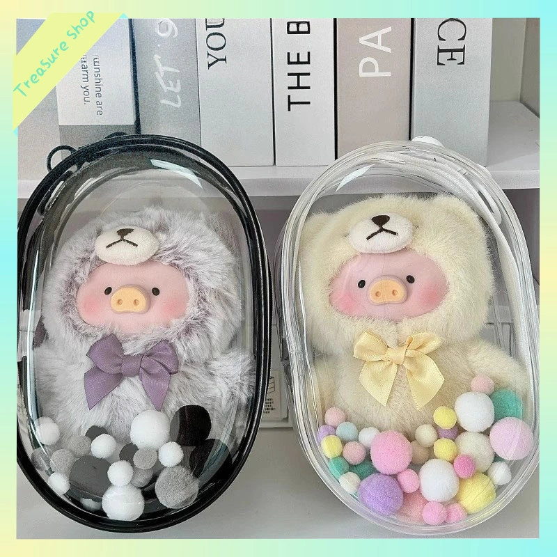 Ready-Oval Pouch Doll keychain bag Dompet Boneka  pvc transparant 8cm 10cm 15cm Import (TANPA BONEKA)