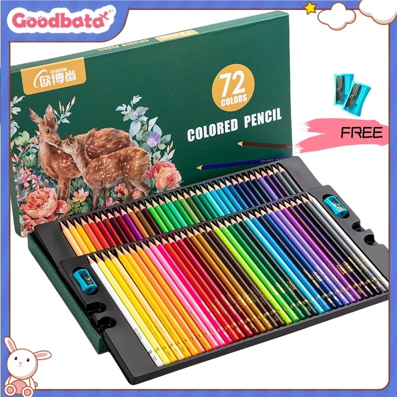Goodbata 48/72 Warna High Grade Oil Pencil Color Pensil Warna Minyak