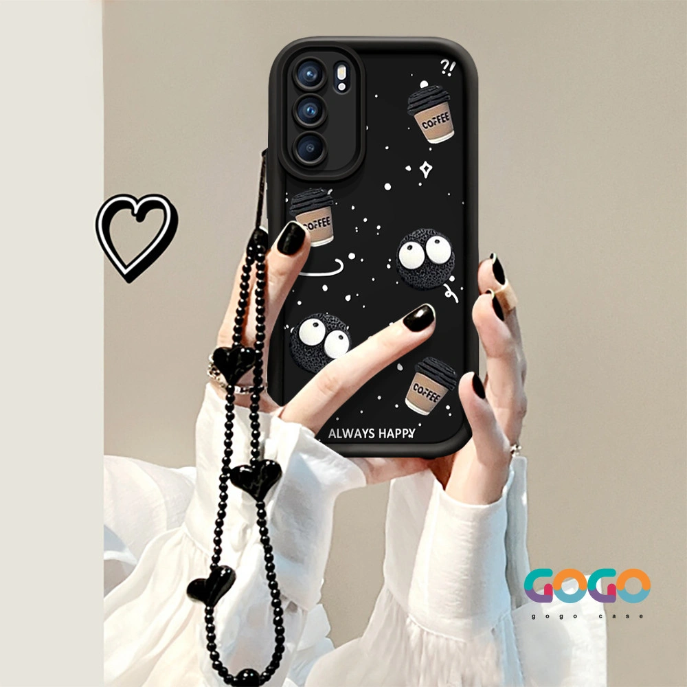 Casing hp Kartun anime lucu dengan stiker briket tiga dimensi 3D untuk OPPO A16 A38 A8 A53 A18 A54 A58 A52 A23 A77S RENO4 5 6 A92 A57 A95 A53S A55 A3S AX5 A16K A9 A74 A5S A52 A74 A92 A94 A12E soft Case ponsel unik Silikon Anti-jatuh 04392