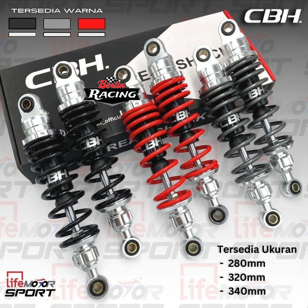 Shockbreaker CBH Original 100% Tipe Razer Double Shock Non Tabung 280mm 320mm 340mm Universal Motor Termurah/ Best Quality