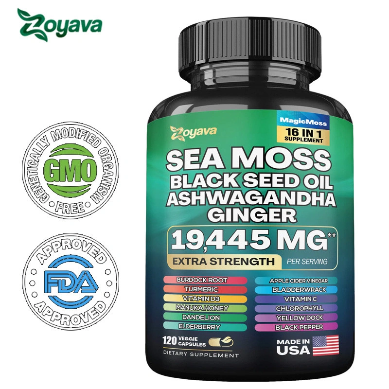 Zoyava Organic Sea Moss Capsules 16-in-1 19,445MG Power Capsules and SightShield Advanced Lutein and Zeaxanthin Supplements Immune Support, Joint and Gut Health Help, Raw Sea Moss Advanced Herbal Supplement, USA Made 120pcs Kapsul Lumut Laut Organik