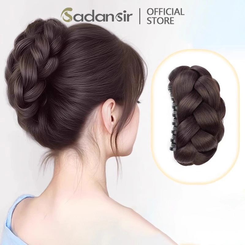 Sadansir Jepit Rambut Palsu Ponytail Model Wig Klip Cakar Rambut Aksesori Rambut Wig Kepala Kuncup
