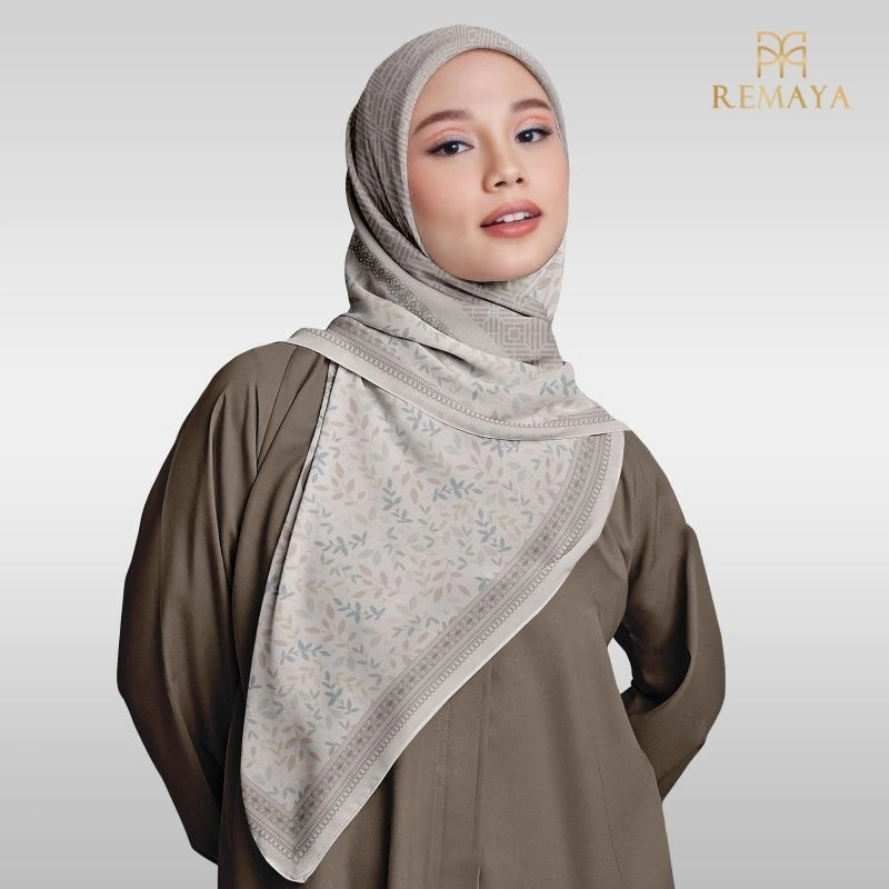 Remaya Belvia Scarf Hijab Segiempat Voal Premium Motif Elegan