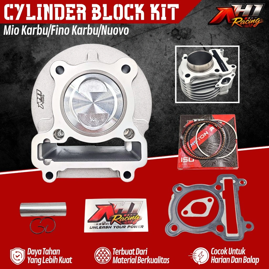 Boring Block Blok Seher Bore Up 54 58.5 59 63 66 Mm Mio Fino Nuovo Karbu Mio Smile Sporty Soul Iron Casting AH1 Racing