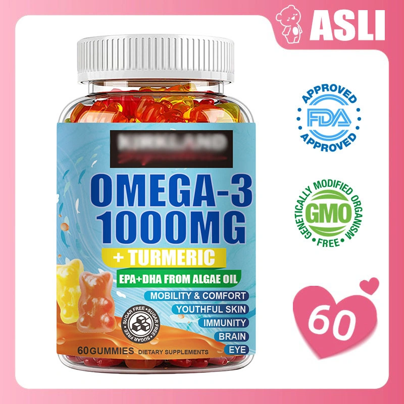 Omega 3 with EPA DHA 8 in 1 Multivitamin Gummy Dukung Fokus, Imun & Tumbuh Kembang Anak Suplemen Sehari-hari untuk Otak, Mata & Energi Dukung Konsentrasi, Imun, & Kesehatan Jantung Anak & Dewasa