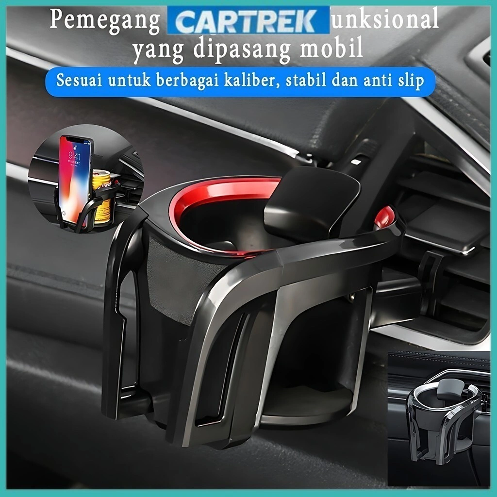 Car Phone Holder Cup Holder 2in1 / Tempat Botol Hp Mobil / Car Phone Holder / Car Cup Holder